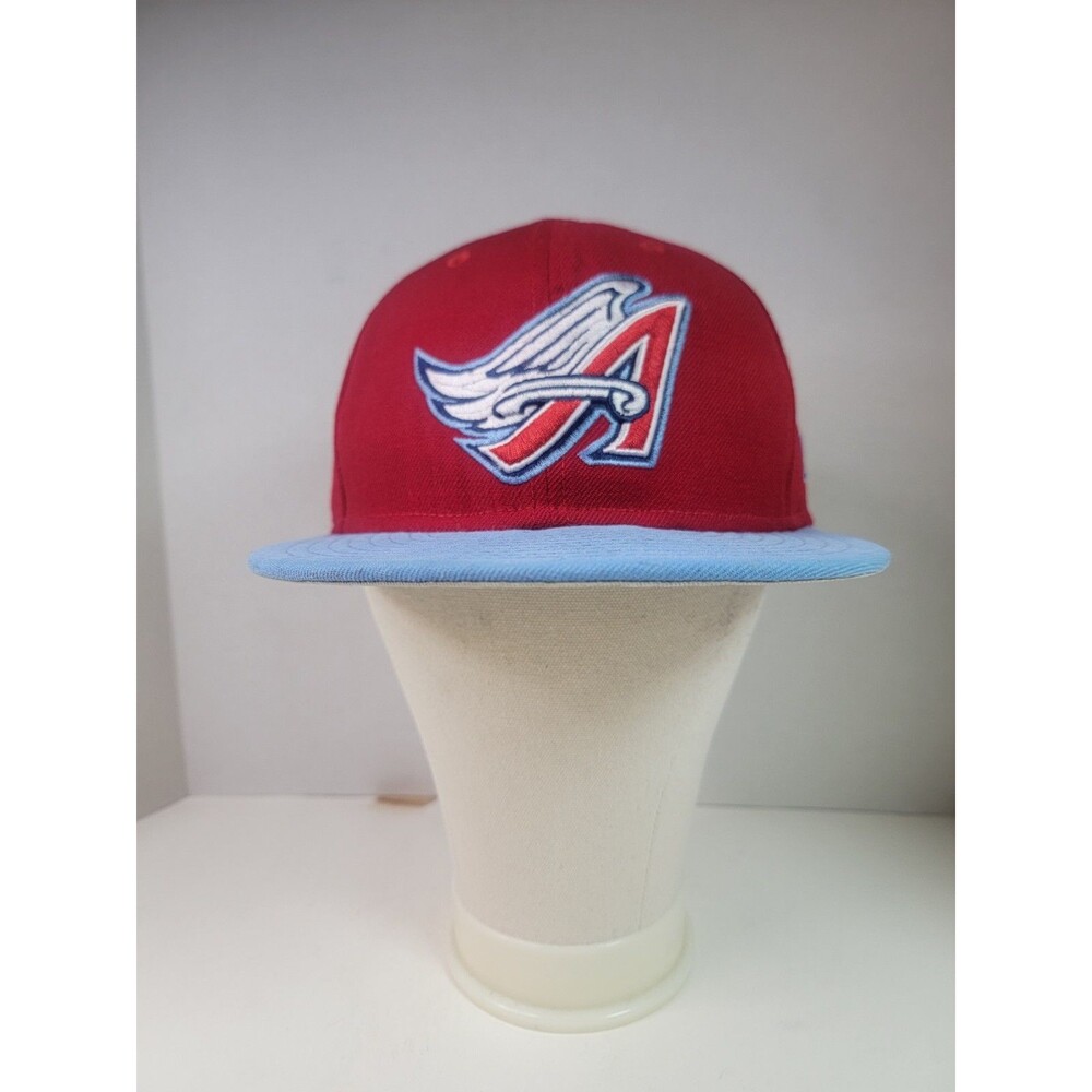 New Era 59FIFTY Anaheim Angels Cooperstown Fitted Hat 7 1/4 Red Blue Winged A